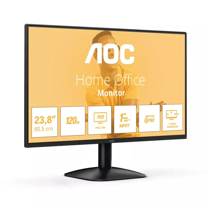 AOC 24B31H datora monitors 60.5 cm (23.8 collas) 1920 x 1080 pikseļi Full HD Melns
