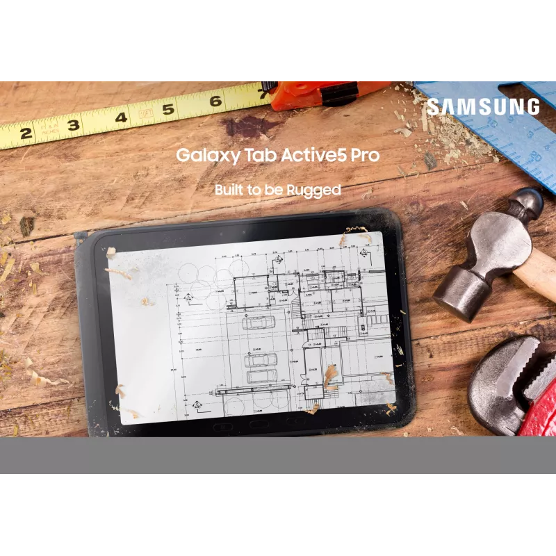 Samsung Galaxy Tab Active5 Pro 5G Enterprise Edition 256 GB 10.1 collu izturīgs planšetdators (Snapdragon, 8 GB RAM, Wi-Fi 6E, Android 15, Zaļš)