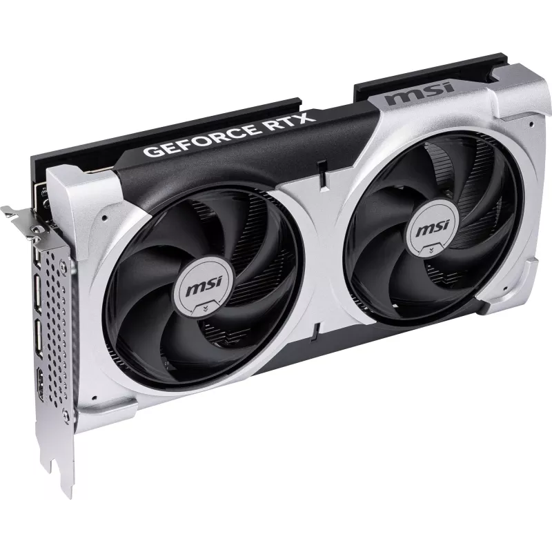 Grafikas karte MSI GeForce RTX 5060 Ti 8 GB GDDR7, PCIe 5.0, 4608 CUDA, 2602 MHz boost, 128-bit, 2 ventilatori, 180W