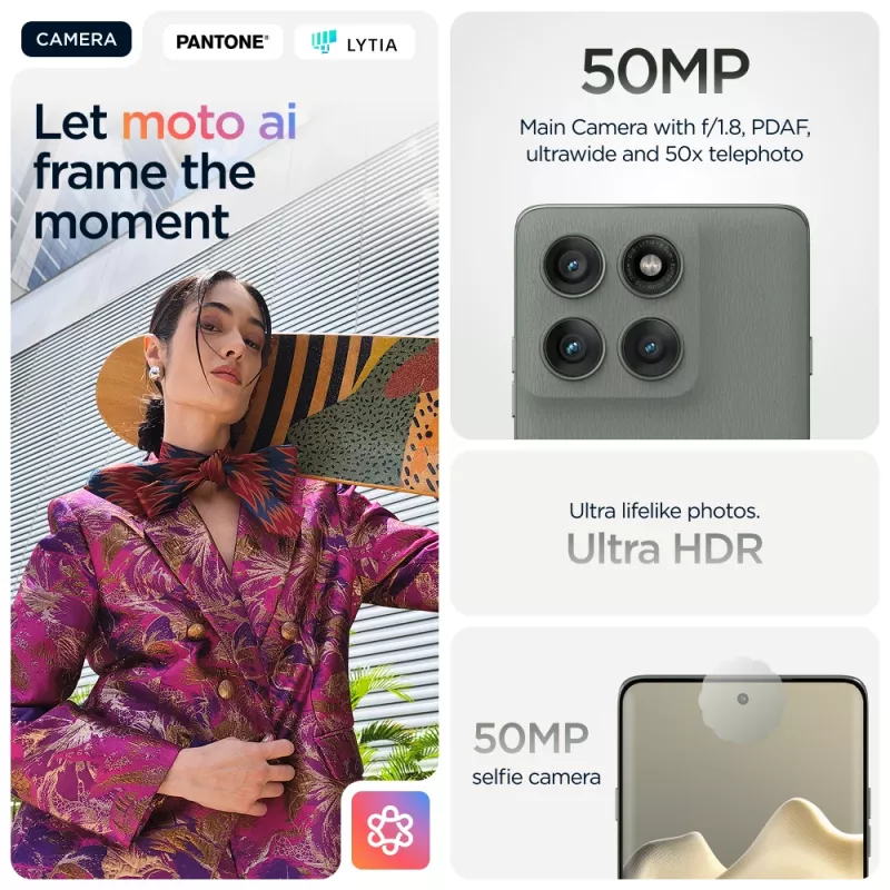 Motorola edge 60 pro 16.9 cm (6.67 collu) Divu SIM Android 15 5G USB Type-C 12 GB 512 GB 6000 mAh Pelēks