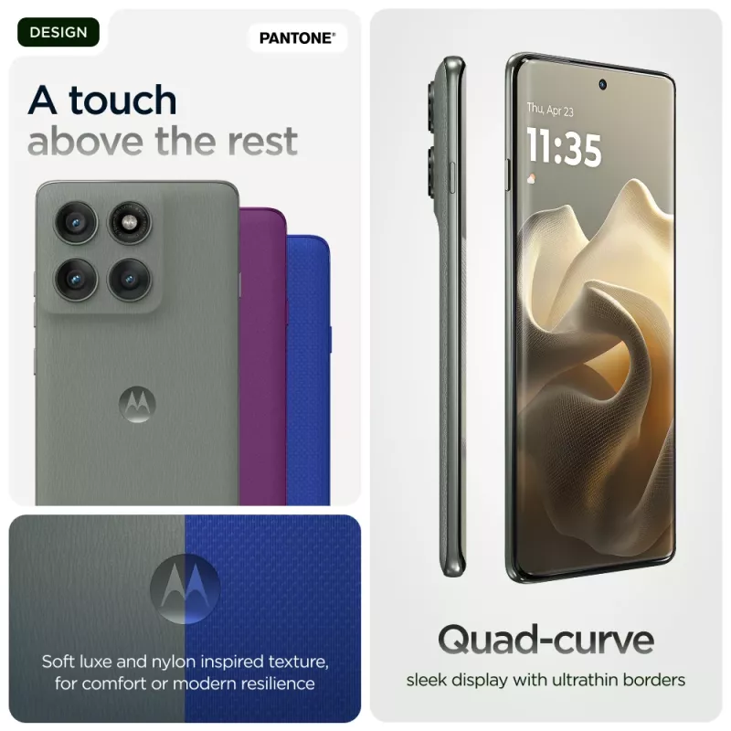Motorola edge 60 pro 16.9 cm (6.67 collu) Divu SIM Android 15 5G USB Type-C 12 GB 512 GB 6000 mAh Pelēks