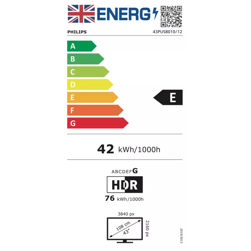 Philips 43PUS8010/12 televizors 109,2 cm (43 collas) 4K Ultra HD Smart TV Wi-Fi Melns