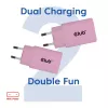 CLUB3D 2 gab. USB-C lādētājs 30W balts, iekštelpām, AC, rozā