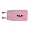CLUB3D 2 gab. USB-C lādētājs 30W balts, iekštelpām, AC, rozā