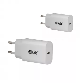 USB-C lādētājs 2‑pakā CLUB3D CAC-3020, 30 W kopā, balts