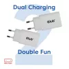 USB-C lādētājs 2‑pakā CLUB3D CAC-3020, 30 W kopā, balts