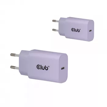 CLUB3D USB-C lādētājs 30W 2-pack kompakts telefoniem un planšetēm