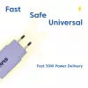 CLUB3D USB-C lādētājs 30W 2-pack kompakts telefoniem un planšetēm