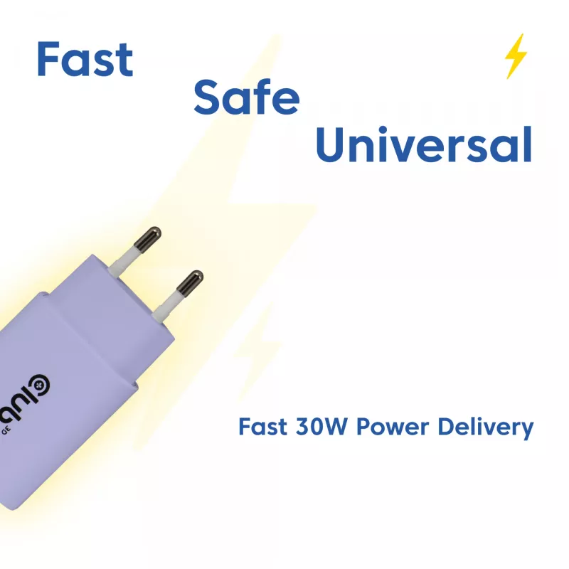 CLUB3D USB-C lādētājs 30W 2-pack kompakts telefoniem un planšetēm