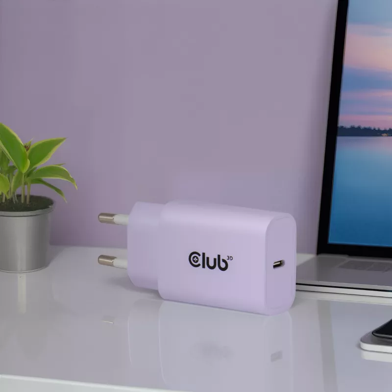 CLUB3D USB-C lādētājs 30W 2-pack kompakts telefoniem un planšetēm
