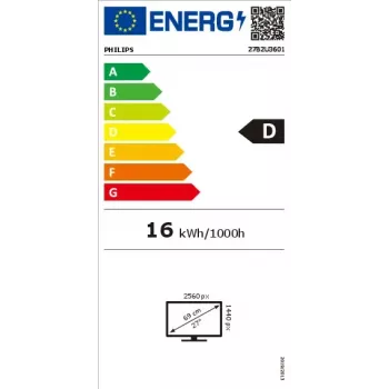 Philips 3000 sērija 27B2U3601/00 datora monitors 68.6 cm (27 inch) 2560 x 1440 pikseļi Quad HD LCD Melns
