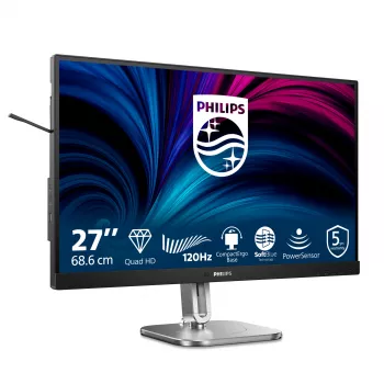Philips 4000 sērija 27B2N4500/00 datora monitors 68.6 cm (27 collas) 2560 x 1440 pikseļi Quad HD LCD Pelēks