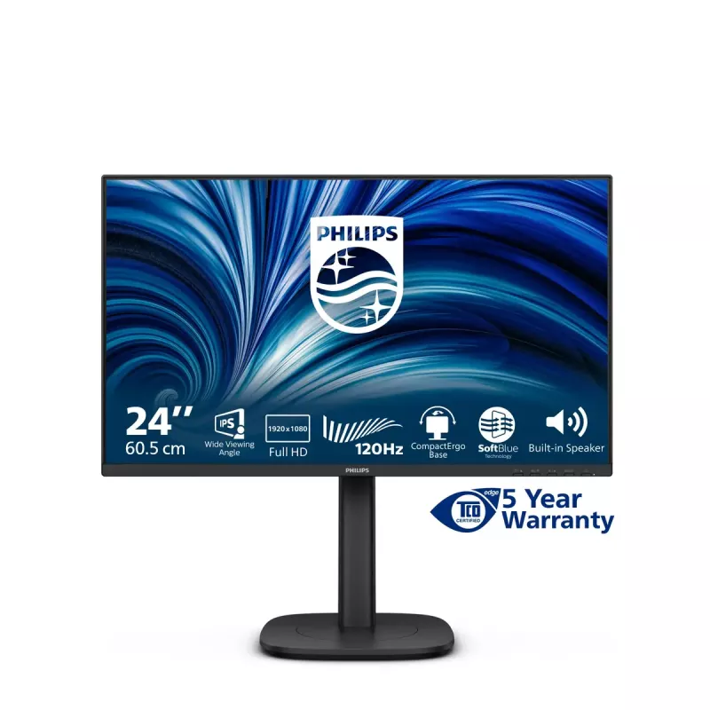 Philips 3000 sērija 24B2N3200J/00 monitors 60.5 cm (23.8 collas) 1920 x 1080 pikseļi Full HD LCD Melns