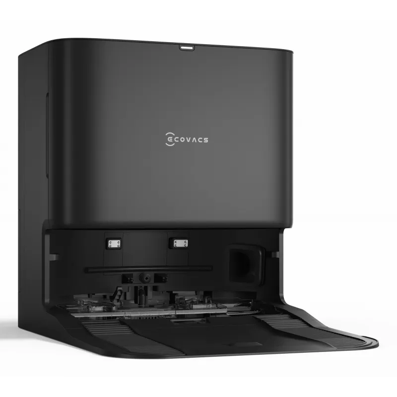 Robotputekļsūcējs Ecovacs Deebot T80 Omni — bezputekļu maisa 3 L putekļu, 0,11 L ūdens, 6400 mAh, 297 min darbības laiks, melns