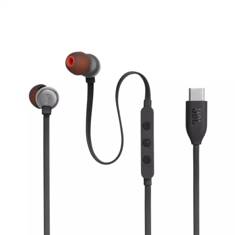 JBL Tune 310C austiņas vadu iekšauss zvaniem/mūzikai USB Type-C melnas