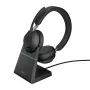 Jabra Evolve2 65 USB-C Melns MS Lādēšanas statīvs Stereo