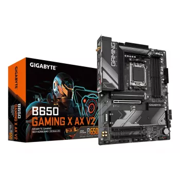 GIGABYTE B650 GAMING X AX V2 mātesplate - AMD Ryzen 9000 sērijas CPU, 8+2+2 fāžu VRM, līdz 8000MHz DDR5 (OC), 1xPCIe 5.0 + 2xPCIe 4.0 M.2, 2.5GbE LAN, WIFI 6E, USB 3.2 Gen 2