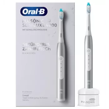 Oral-B Pulsonic Slim Luxe 4000 Pieaugušo soniskā zobu birste Platīna