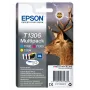 Epson Stag Multipack 3 krāsas T1306 DURABrite Ultra Tinte, Augstas (XL) ietilpības, Ciāna, Fuksīna, Dzeltena, Pigmenta tinte, 10.1 ml, 1 gab., Multi pack