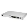 Pārvaldāms slēdzis UBIQUITI USW-PRO-24-EU — 24× Gigabit RJ-45, 2× SFP+, L2/L3, statīvā montējams, sudrabs