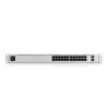 Pārvaldāms slēdzis UBIQUITI USW-PRO-24-EU — 24× Gigabit RJ-45, 2× SFP+, L2/L3, statīvā montējams, sudrabs