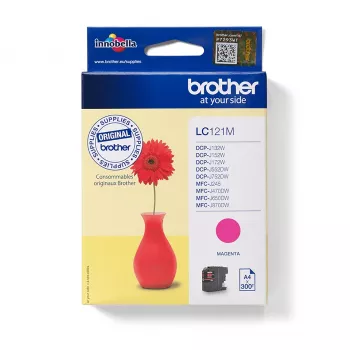 Kasetne Brother LC 121M Magenta 300 lpp Tinte