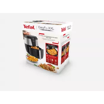 Tefal Easy Fry EY701D viena tvertne 5,6 L atsevišķi 1850 W karstā gaisa friterators Melns, Nerūsējošais tērauds
