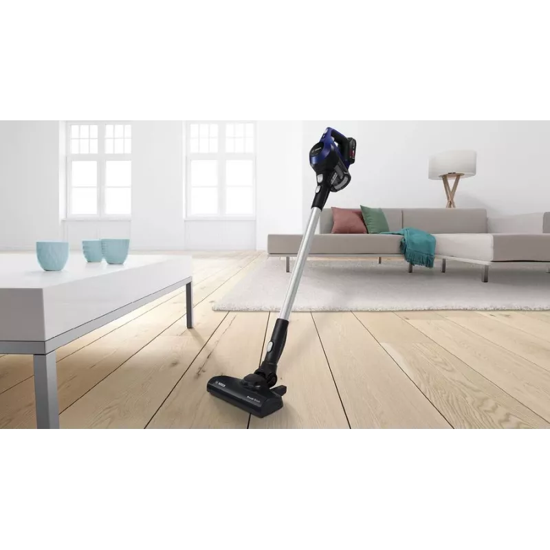 Bosch Serie 6 BBS611MAT kociņu putekļsūcējs 2-in-1, bezmaiss, 0.3 L, zils, 2.5 Ah