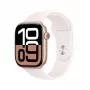 APPLE Watch Series 10 GPS 46mm Rožu Zelta Alumīnija Korpusā ar Gaiši Rožu Sporta Siksniņu - M/L