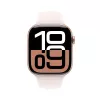 APPLE Watch Series 10 GPS 46mm Rožu Zelta Alumīnija Korpusā ar Gaiši Rožu Sporta Siksniņu - M/L