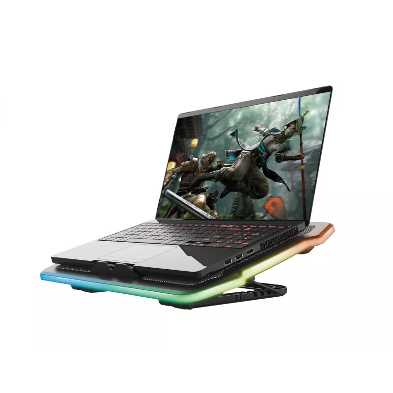 Trust GXT 1126 Aura RGB portatīvā datora dzesēšanas paliktnis līdz 17,3 collām