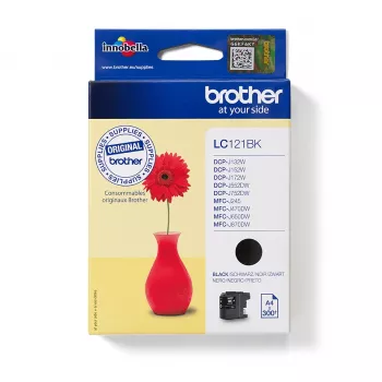 Brother LC121BK oriģināla melna tintes kasetne 1 gab.
