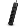 CyberPower Tracer III P0420SUD0-FR pārsprieguma aizsargs Melns 4 kontaktligzdas 200 - 250 V 1.8 m