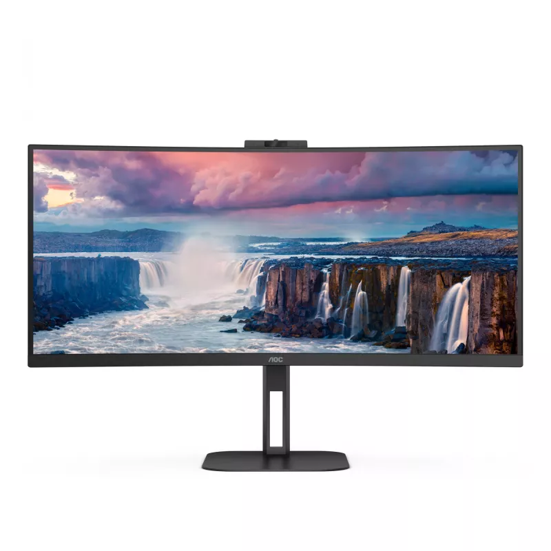 AOC CU34V5CW 34 collu līkts monitors WQHD, USB-C, Windows Hello