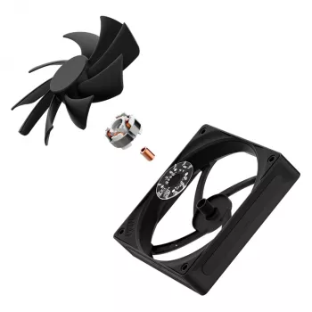 NZXT dzesēšanas ventilators F120q 120mm melns klusā gaisa plūsma