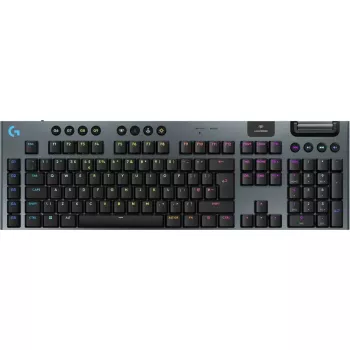 Logitech G915 X Lightspeed bezvadu zema profila spēļu tastatūra - Melna - Qwerty - US International - Tactile