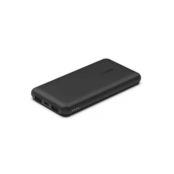 BELKIN BOOST↑CHARGE 10000 mAh bezvadu lādētājs ar USB-C 15W, diviem USB-A, 15cm USB-A uz C kabeli, melns