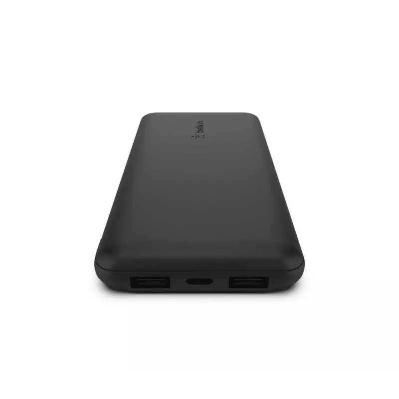 BELKIN BOOST↑CHARGE 10000 mAh bezvadu lādētājs ar USB-C 15W, diviem USB-A, 15cm USB-A uz C kabeli, melns
