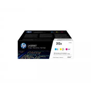 Tonera kasetne HP 312A Ciāna Tri-Pack 6000 lappuses