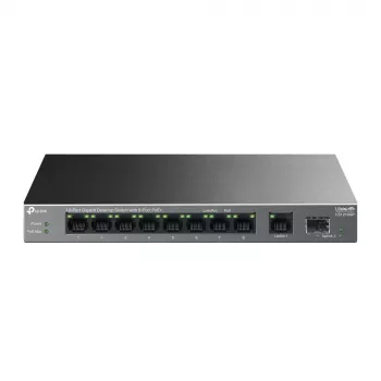 Nepārvaldāms slēdzis TP-LINK LS1210GP 10-portu Gigabit, 8× PoE+ (61 W kopā), 1× SFP, 9× RJ‑45 Gigabit