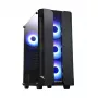 Korpus CHIEFTEC GS-01B-OP Tower Melns — rūdīts stikls, RGB ventilatori, atbalsta ATX/Micro-ATX, GPU līdz 320 mm