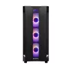 Korpus CHIEFTEC GS-01B-OP Tower Melns — rūdīts stikls, RGB ventilatori, atbalsta ATX/Micro-ATX, GPU līdz 320 mm