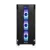 Korpus CHIEFTEC GS-01B-OP Tower Melns — rūdīts stikls, RGB ventilatori, atbalsta ATX/Micro-ATX, GPU līdz 320 mm