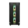 Korpus CHIEFTEC GS-01B-OP Tower Melns — rūdīts stikls, RGB ventilatori, atbalsta ATX/Micro-ATX, GPU līdz 320 mm