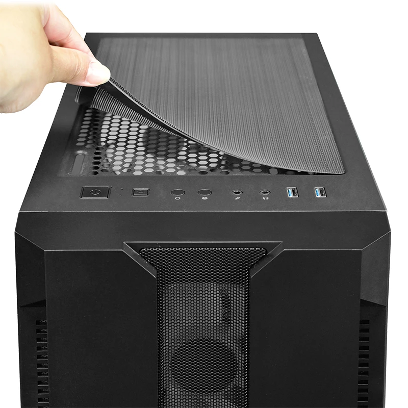 Korpus CHIEFTEC GS-01B-OP Tower Melns — rūdīts stikls, RGB ventilatori, atbalsta ATX/Micro-ATX, GPU līdz 320 mm