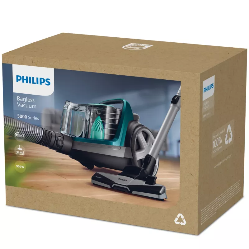 Philips 5000 sērijas FC9555/09 putekļsūcējs 1.5 L cilindrisks Sausā tīrīšana 900 W Bez maisa