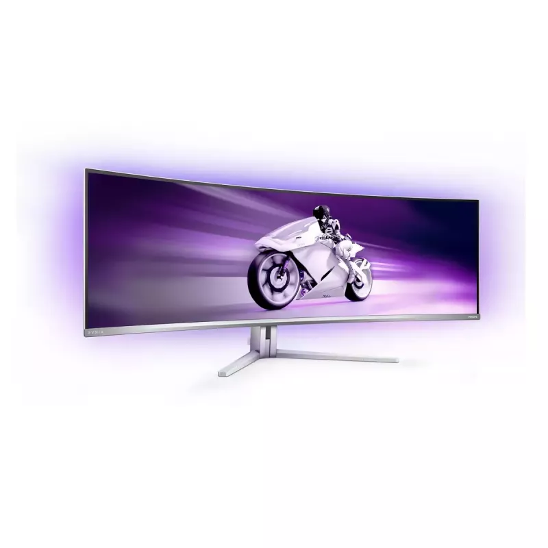 Philips Evnia 8000 49M2C8900L/00 datora monitors 124.2 cm (48.9 collas) 5120 x 1440 pikseļi Dual QHD QD-OLED Balts