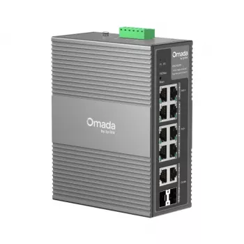 TP-Link Omada 10-Port Gigabit Industrial Easy Managed Switch ar 6 PoE+ un 2 PoE++ portiem