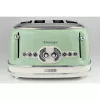 Ariete Vintage 156 4 šķēlīšu tosteris, 1600 W, gaiši zaļā krāsā