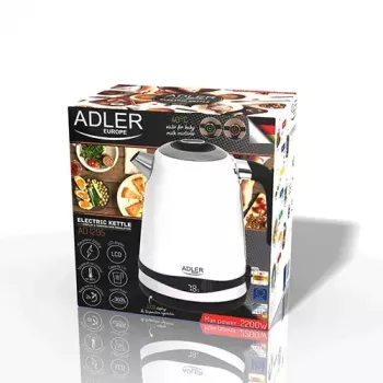 Elektriskā tējkanna Adler 1.7 L 2200 W Balta